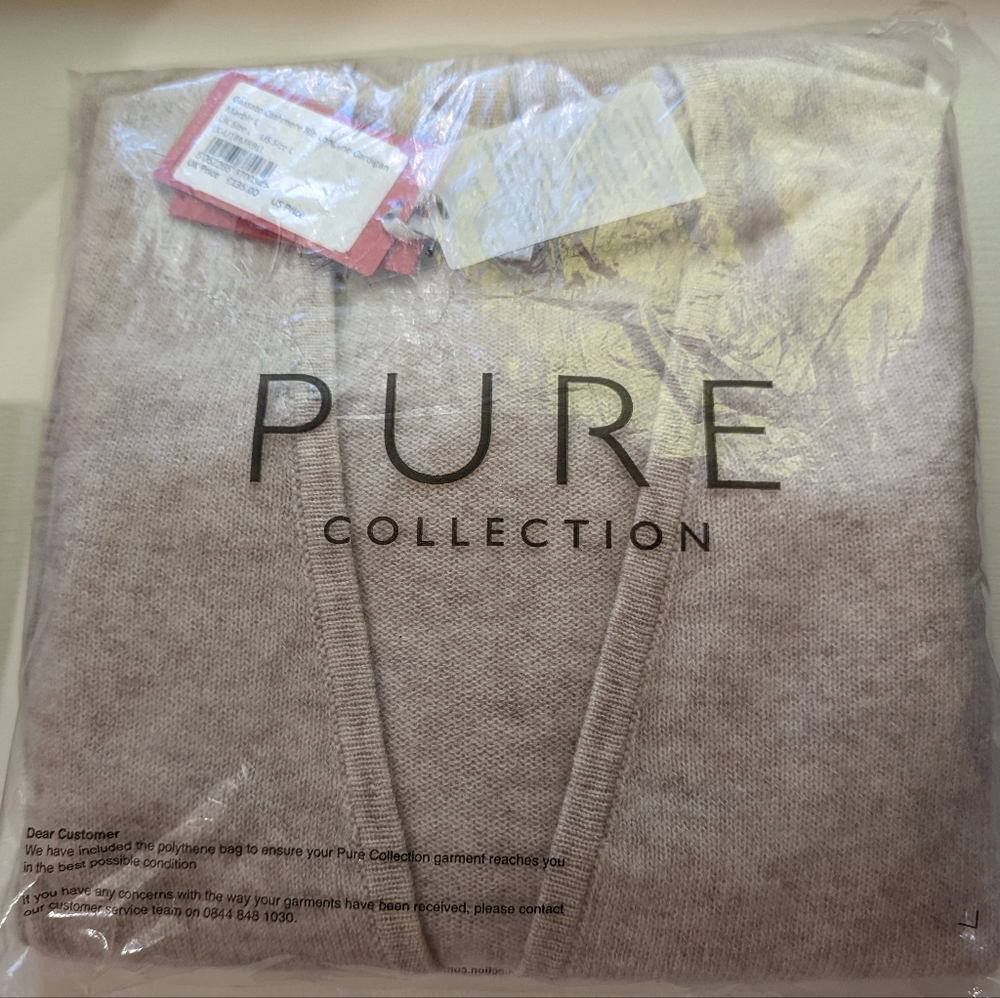 New NWT Pure Collection Cashmere Cardigan Sweater L Large